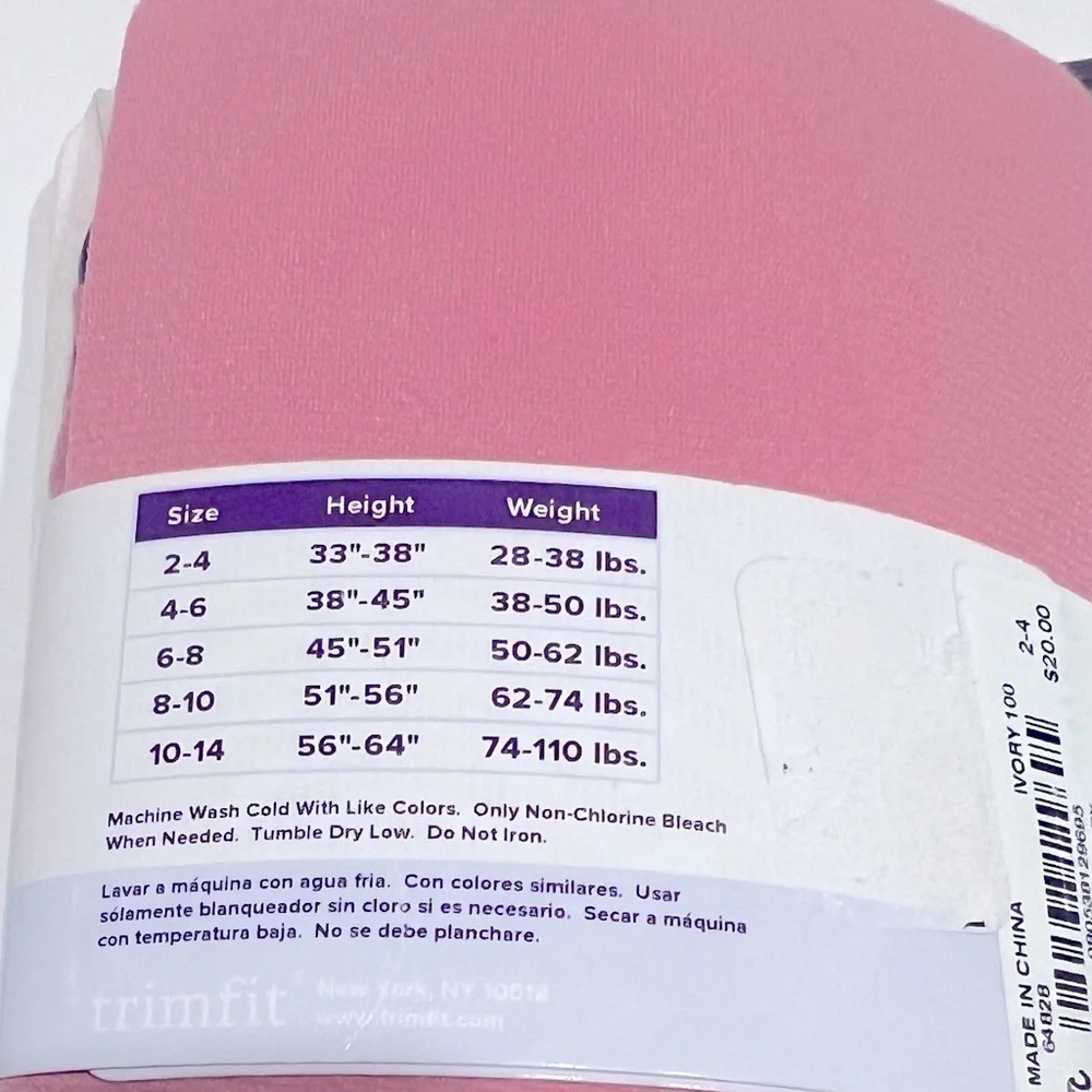 Ribbed TRIMFIT Little & Big Girls 2-Pk. Opaque Tights